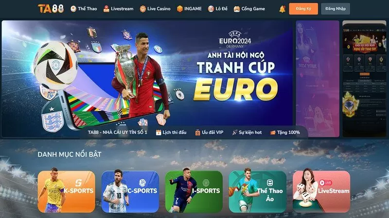 Giao diện trang web chính thức của nhà cái TA88 Giao diện trang web chính thức của nhà cái TA88